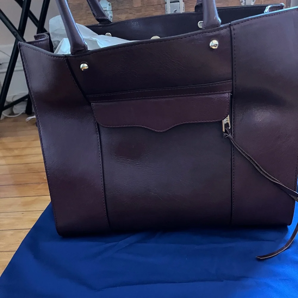 Plum leather rebecca minkoff shoulder tote - Picture 2 of 5